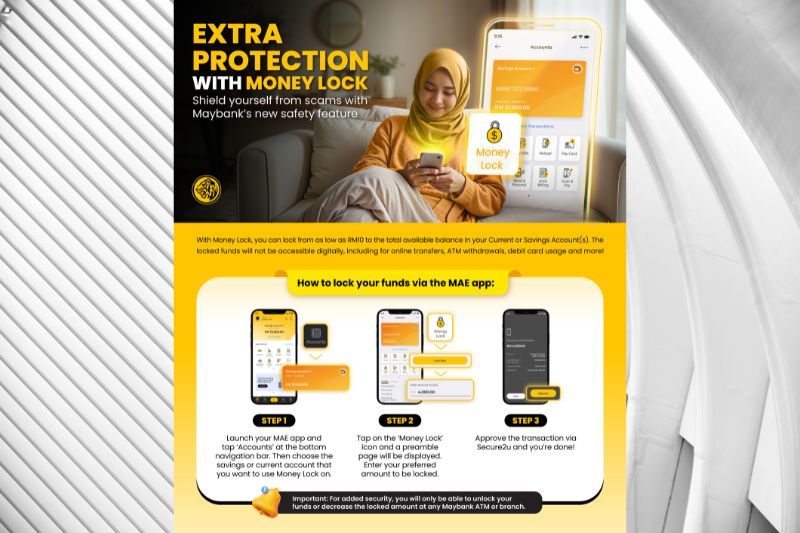 Maybank introduces first-in-market flexi anti-fraud feature, Money Lock, on the MAE App