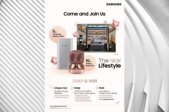 Experience Samsung’s The New Lifestyle Roadshow at 1 Utama Shopping Centre from 10 – 14 November!