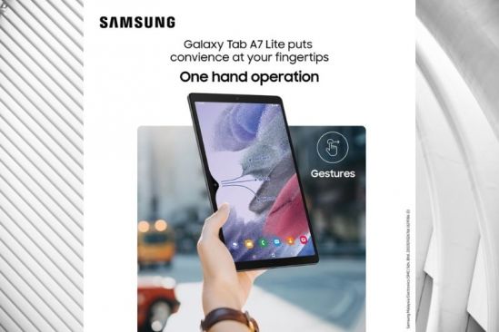 One-handed Operations on Galaxy Tab A7 Lite