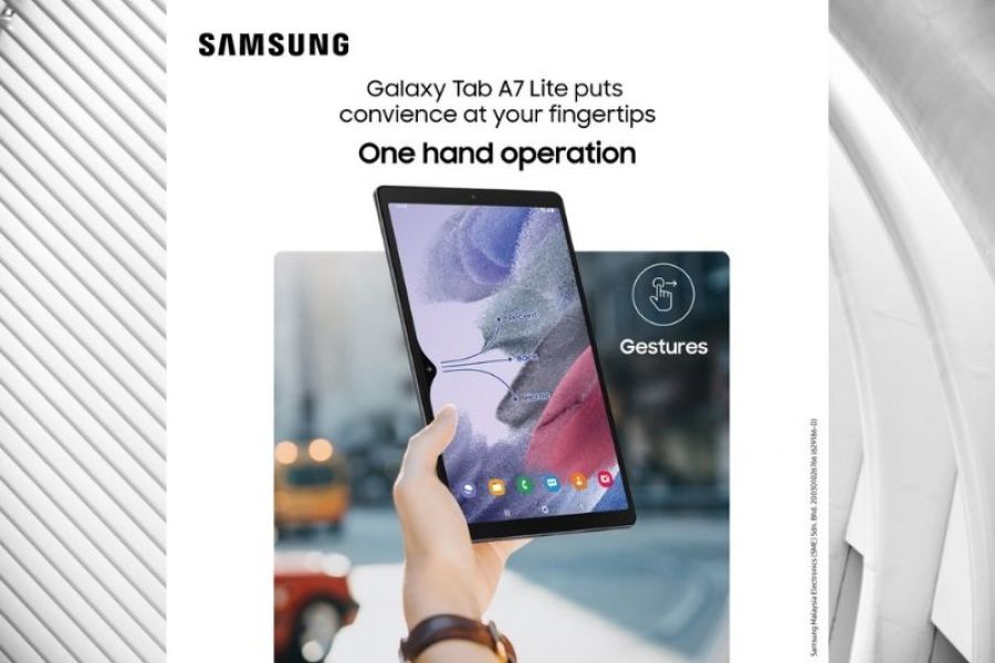 One-handed Operations on Galaxy Tab A7 Lite