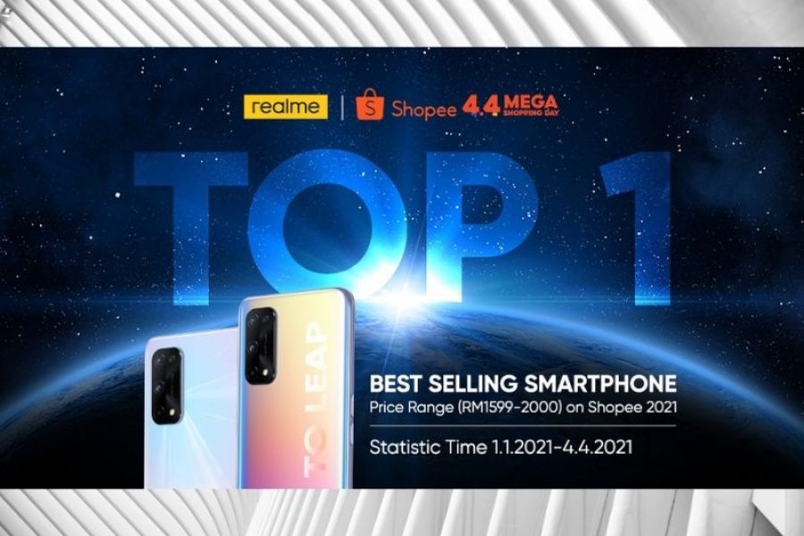 Realme Malaysia Celebrates Mega Achievements on Shopee 4.4. Mega Shopping Sale