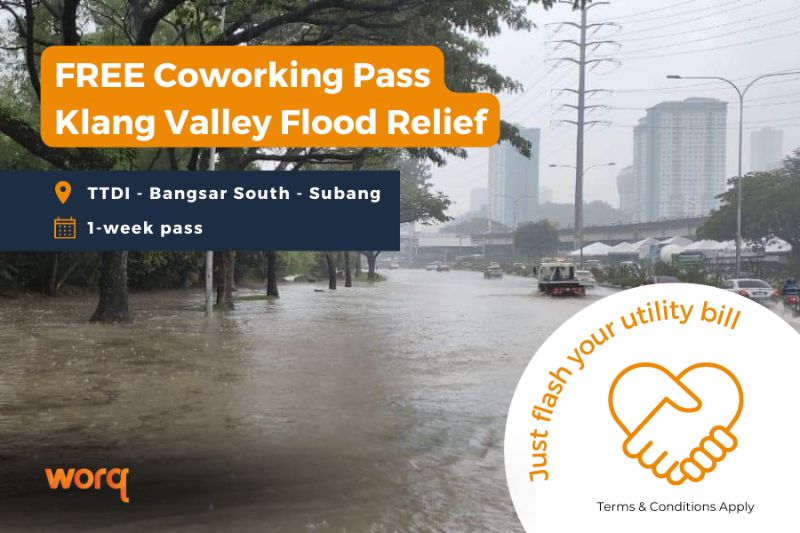 Leading coworking company, WORQ provides free coworking space to companies affected by the floods