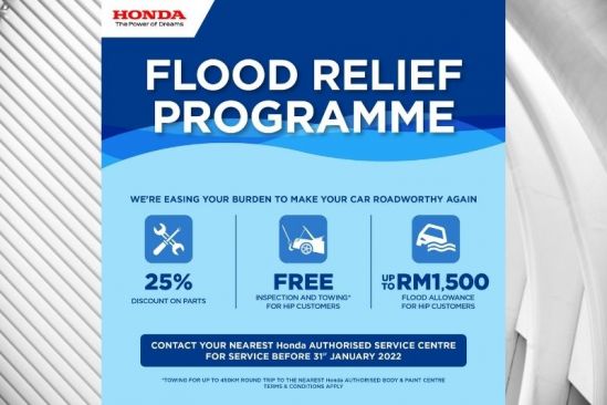 Honda Malaysia Initiates Flood Relief Programme for Affected Honda Car Owners