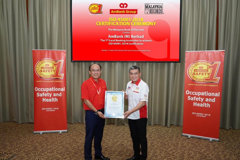 AmBank Secures ISO 45001:2018 Certification, Earns a Coveted Spot in Malaysia Book of Records