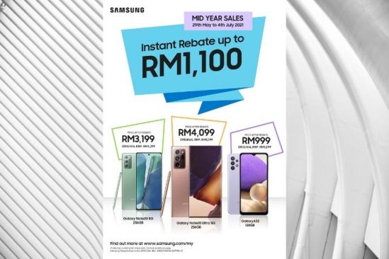 Mid Year Sales: Enjoy Instant Rebate Up to RM1,100 When You Purchase the Galaxy Note20 Series and A32 LTE!