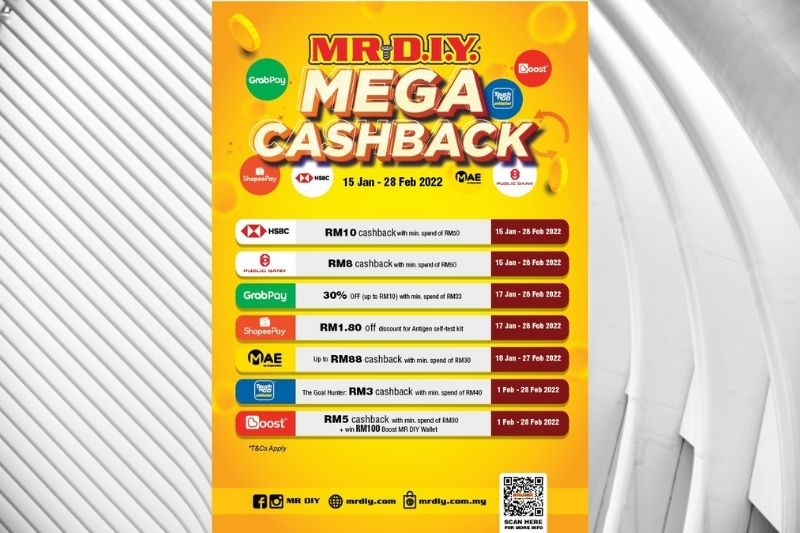 MR D.I.Y. partners 7 financial service providers   to offer Mega Cashback to customers