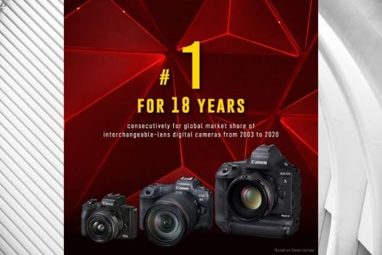 Canon Celebrates 18th Consecutive Year of No. 1 Share of Global Interchangeable-lens Digital Camera Market
