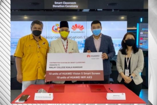 Huawei Malaysia Donates Smart Screens, Wifi Devices to  Malay College Kuala Kangsar Old Boys Association to  Facilitate Digital Learning