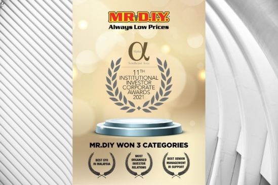 MR.D.I.Y. receives 3 investor relations awards  one year post-listing