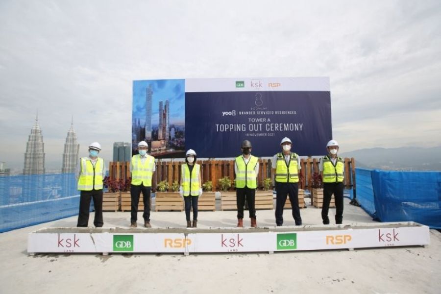 Ksk Land Celebrates the Topping Out of the First Tower  Of yoo8 Serviced by Kempinski Branded Residence at 8 Conlay