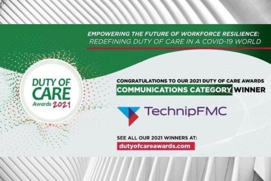 TechnipFMC Wins Global ‘Communications’ Accolade At  The International SOS Foundation Duty Of Care Awards 2021