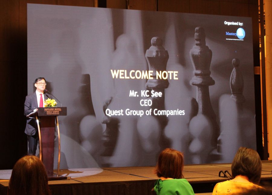 Mr. KC See, Chief Executive Officer of Quest Group of Companies, delivered the opening keynote speech at The Asian Family Business Convention 2019
