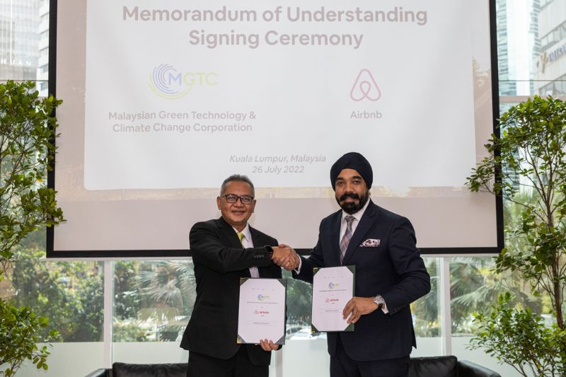 Airbnb and Malaysian Green Technology and Climate Change Corporation announce Memorandum of Understanding to drive green tourism in Malaysia