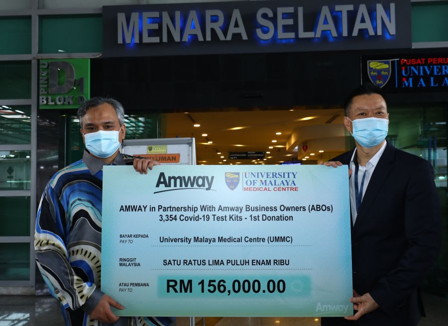Amway Malaysia Donates Over 3,000 Covid-19 Test Kits, Worth RM156,000 To UMMV