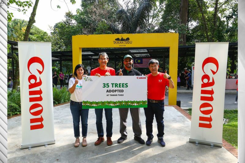 Canon Supports Environmental Conservation by Adopting 35 Trees at Taman Tugu
